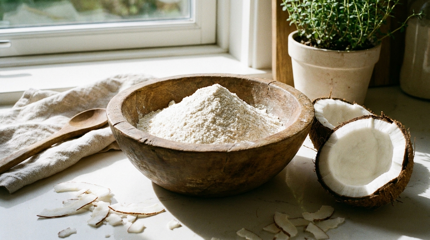 Lire la suite à propos de l’article Farine de Coco Utilisation | Le Guide pour ne Pas se Tromper
