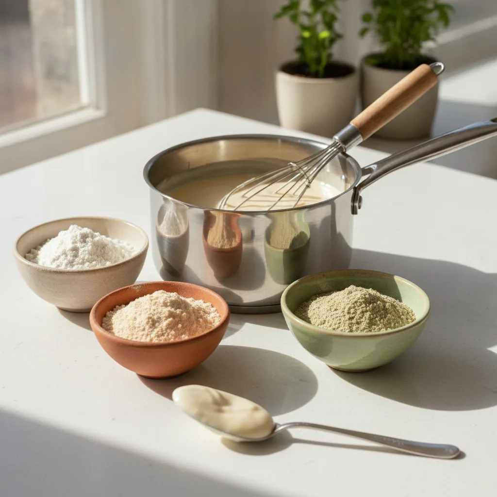Lire la suite à propos de l’article Béchamel sans gluten à la farine tropicale, guide 2026