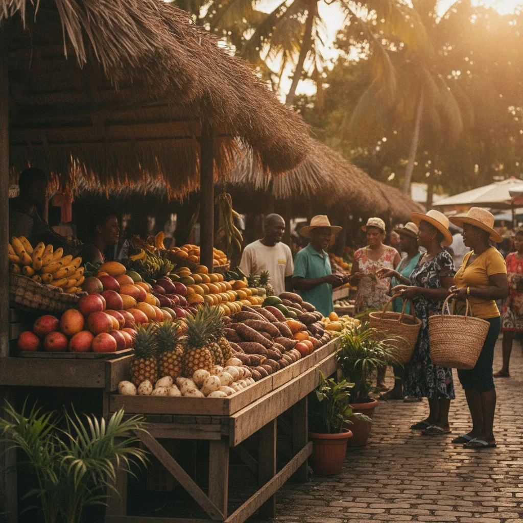 Lire la suite à propos de l’article Marché local de Guadeloupe en produits tropicaux 2026