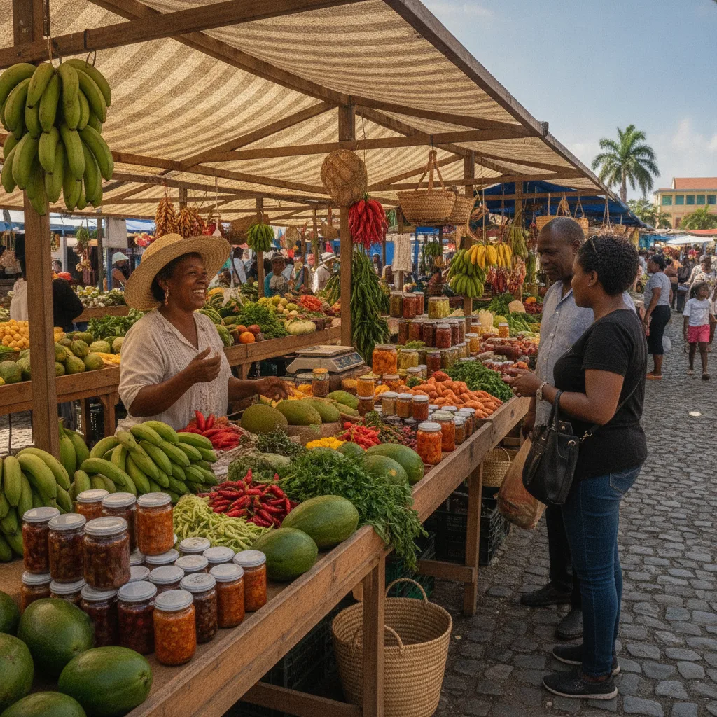 marché local guadeloupe produits tropicaux